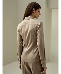 Lilysilk Women's Elegant Silhouette Silk Shirt