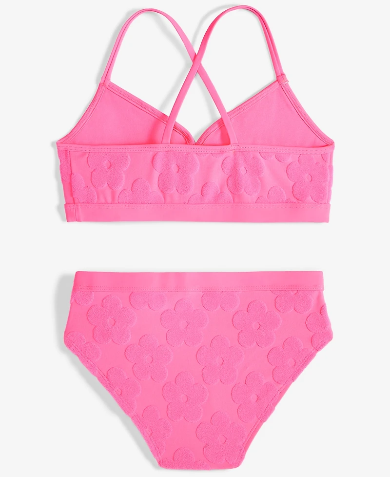 Breaking Waves Big Girls Banded Bralette & Scoop Bottom Swimsuit