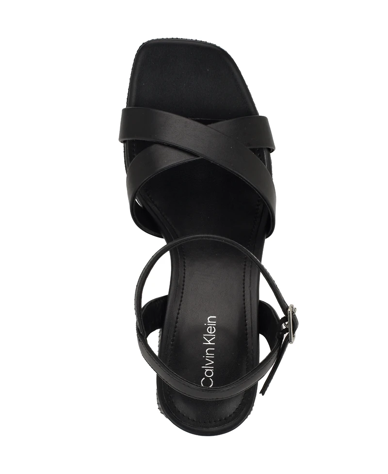Calvin Klein Women's Drancy Block Heel Sandals