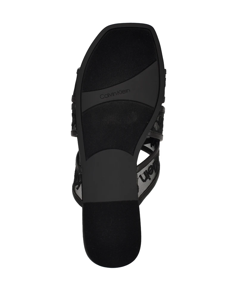 Calvin Klein Women's Bestina Strappy Logo Sandals