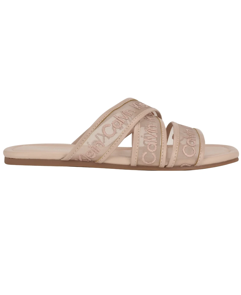 Calvin Klein Women's Bestina Strappy Logo Sandals