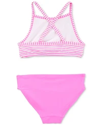 Carter's Toddler Girls Tropical-Print Rash Guard Swimsuit, 3 Piece Set