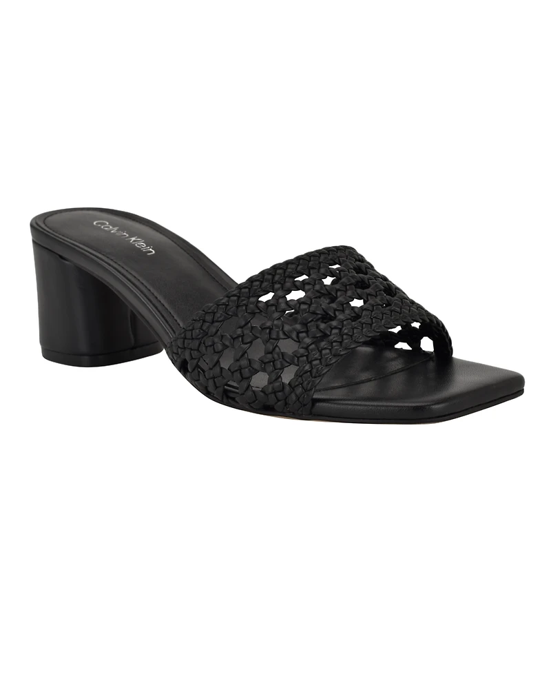 Calvin Klein Women's Brianny Woven Slip-On Sandals