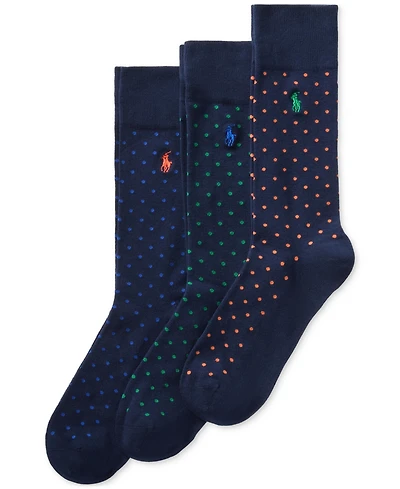 Polo Ralph Lauren Men's 3-Pk. Classic Dot Dress Socks