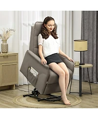 Homcom Lift Recliner Chair, Power Lift Sofa with Quick Assembly, Deep