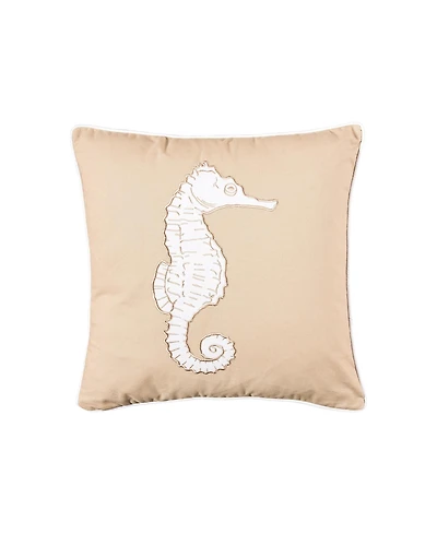C&F Home Seaside Seahorse Applique Throw Pillow