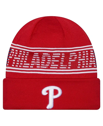 New Era Men's Red Philadelphia Phillies Authentic Collection Cuffed Knit Hat