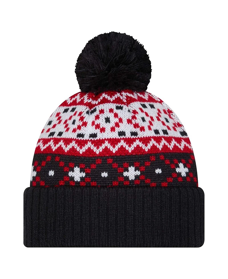 New Era Men's Navy Usmnt Nostalgia Cuffed Knit Hat with Pom