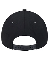 New Era Men's Black Chicago Blackhawks Core A-Frame 9FORTY Adjustable Hat