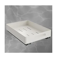 gaomon Pull Out Cabinet Organizer Heavy Duty Metal Slide Out Drawers for Kitchen Cabinets, Fixed with Adhesive Films, Slide Out Shelves for Kitchen Ba