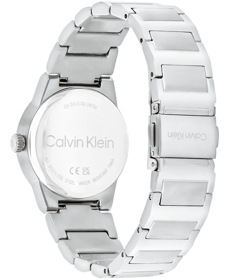 Calvin Klein Women's Ck Linear Elegance Silver Tone Stainless Steel Bracelet Watch, 32mm