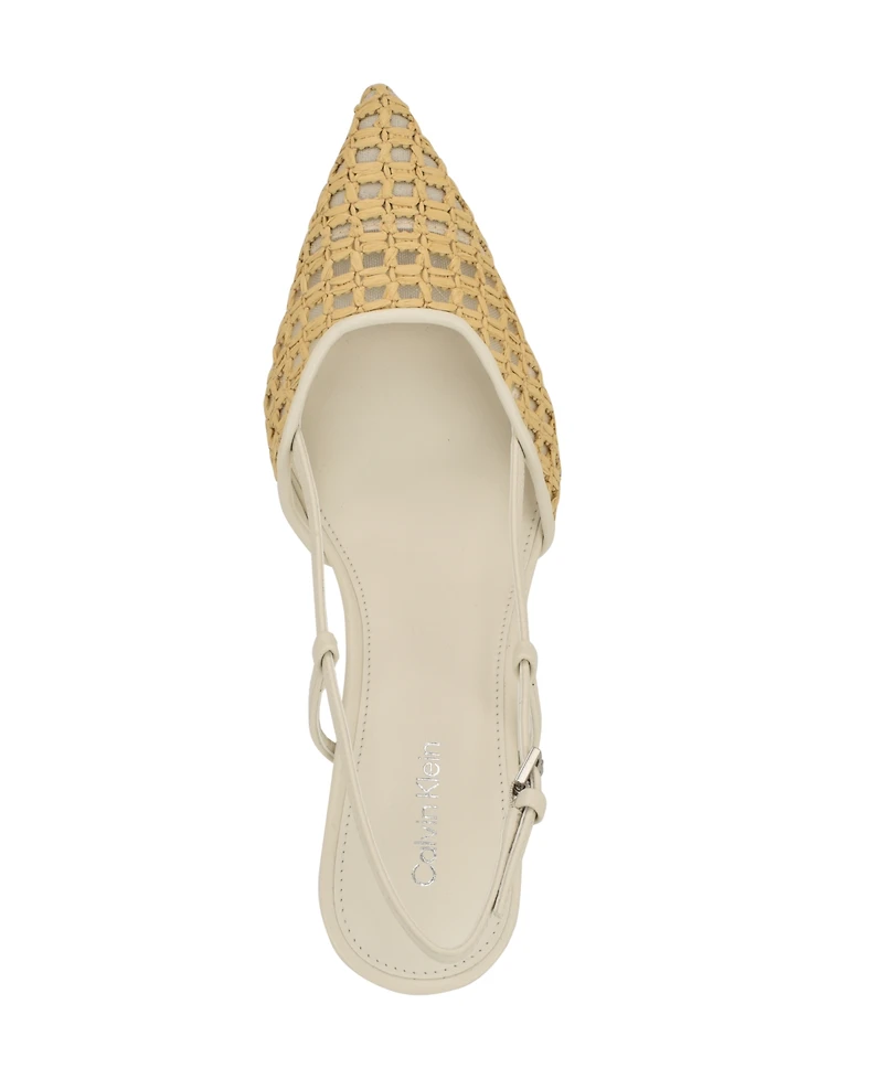 Calvin Klein Women's Juliesa Woven Slingback Pumps