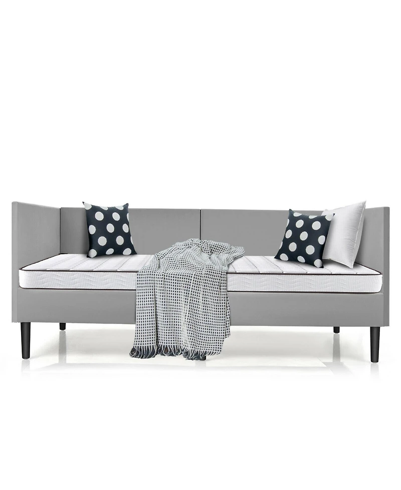 Gouun Twin Size Daybed Frame with Sturdy Wooden Slat Support