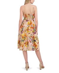 Laundry by Shelli Segal Women's Beaded Halter Midi Dress