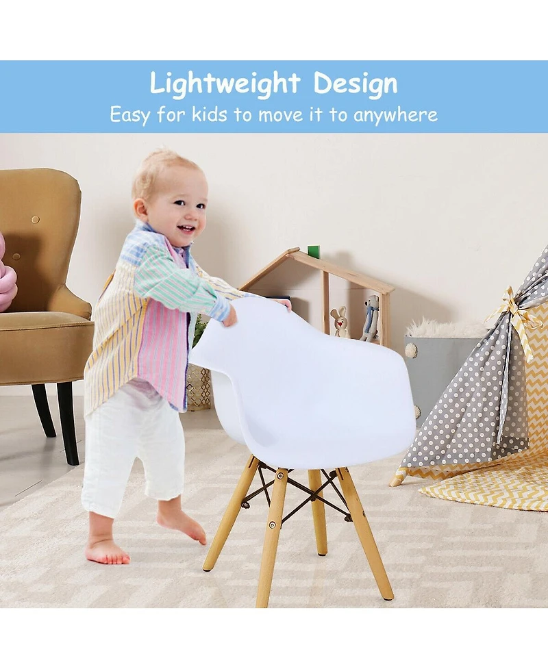 Gouun 3 Pieces Kid's Modern Round Table Chair Set