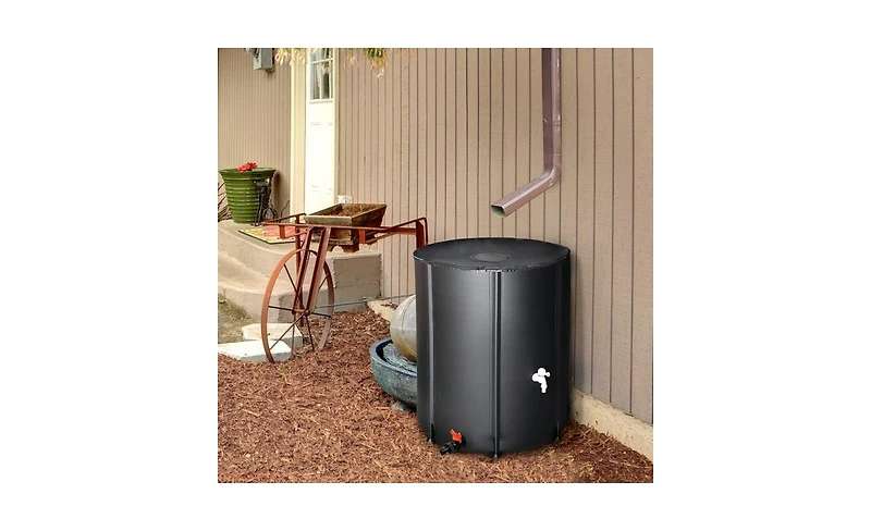 Slickblue Folding Rain Barrel Water Collector for Space-Saving and Efficient Water Storage