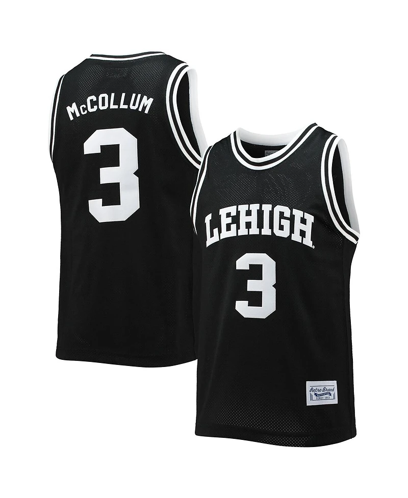 Original Retro Brand Men's C.j. McCollum Black Lehigh Mountain Hawks Alumni Commemorative Classic Basketball Jersey