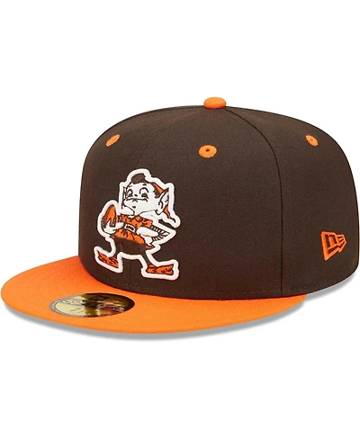 New Era Men's Brown/Orange Cleveland Browns Flipside 2Tone 59FIFTY Fitted Hat