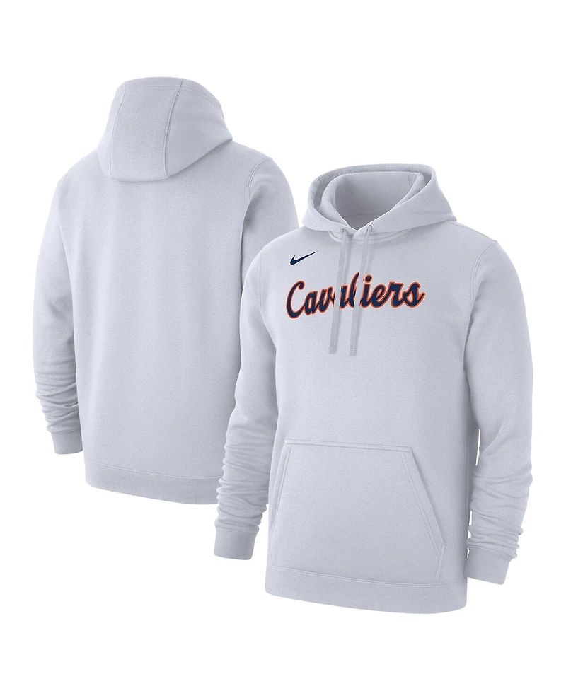 Nike Men's White Virginia Cavaliers Logo Club Fleece Pullover Hoodie