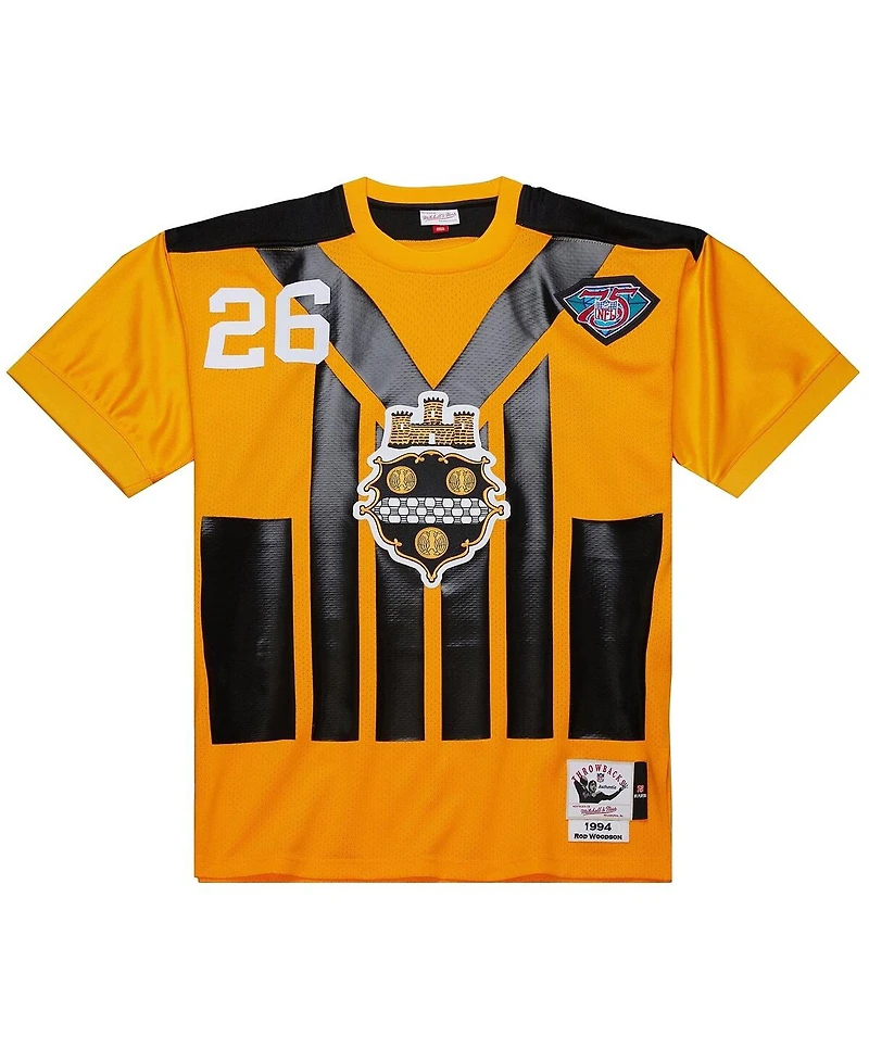 Mitchell & Ness Men's Rod Woodson Gold Pittsburgh Steelers 1994 Authentic Throwback Retired Player Jersey