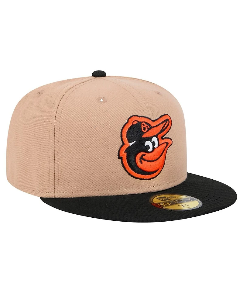 New Era Men's Khaki Baltimore Orioles 59FIFTY Fitted Hat