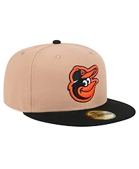 New Era Men's Khaki Baltimore Orioles 59FIFTY Fitted Hat