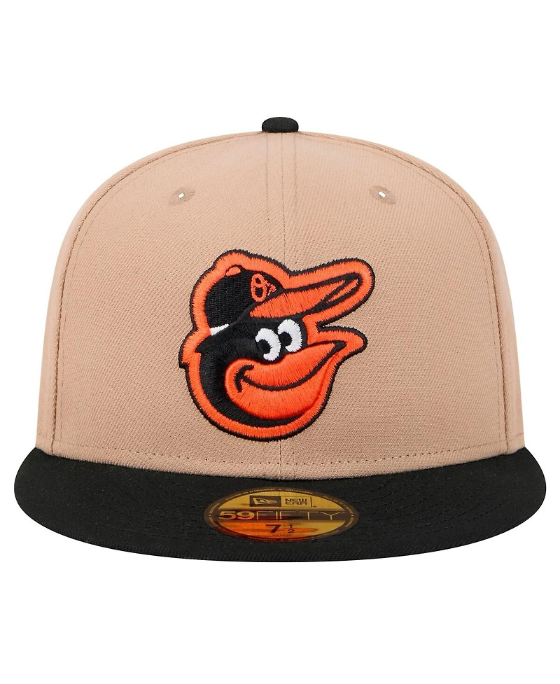 New Era Men's Khaki Baltimore Orioles 59FIFTY Fitted Hat