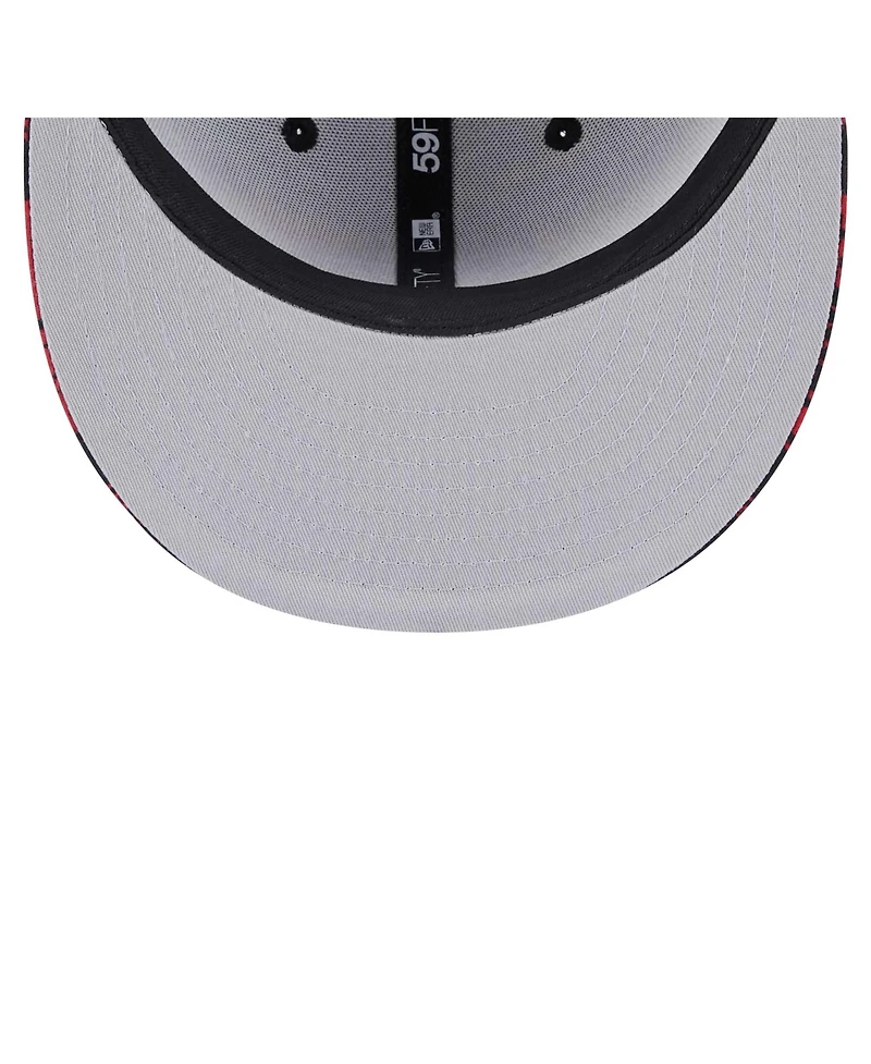 New Era Men's Black/Red Miami Heat Tip-Off 59FIFTY Fitted Hat