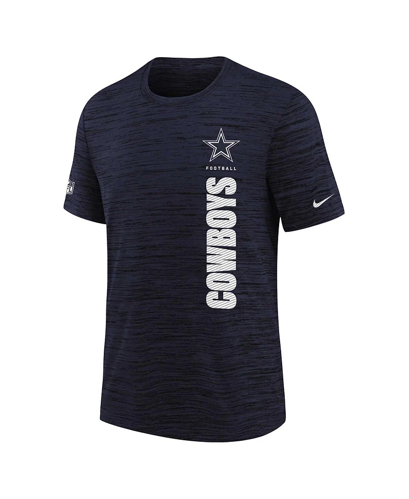Nike Big Boys and Girls Navy Dallas Cowboys Sideline Velocity Performance T-Shirt
