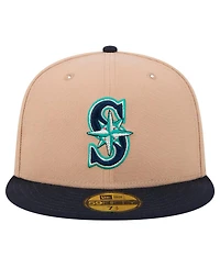 New Era Men's Khaki Seattle Mariners 59FIFTY Fitted Hat