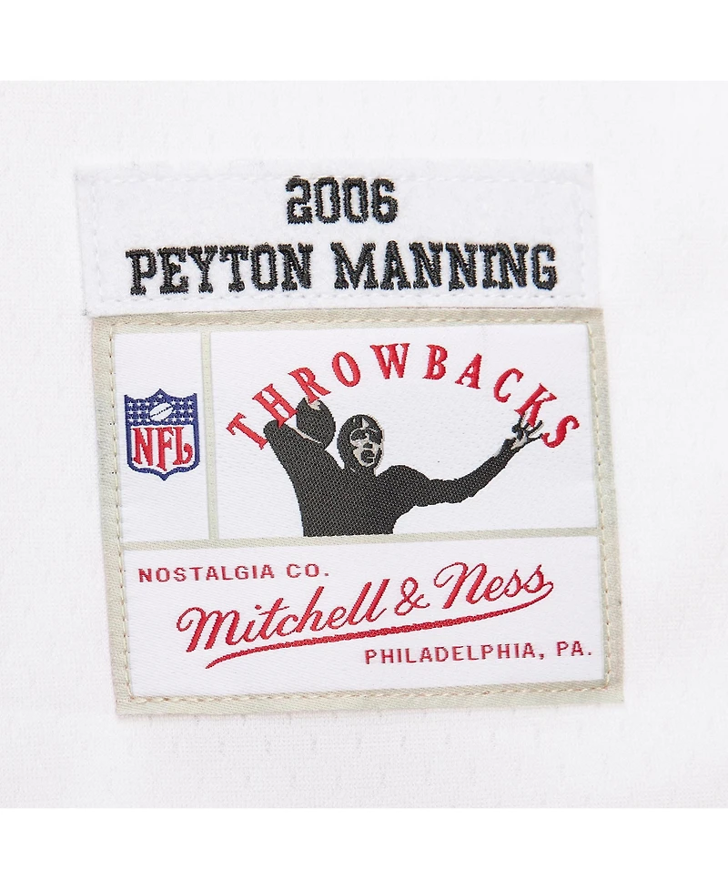 Mitchell & Ness Men's Peyton Manning White Indianapolis Colts Player Name Number Hoodie Legacy Jersey