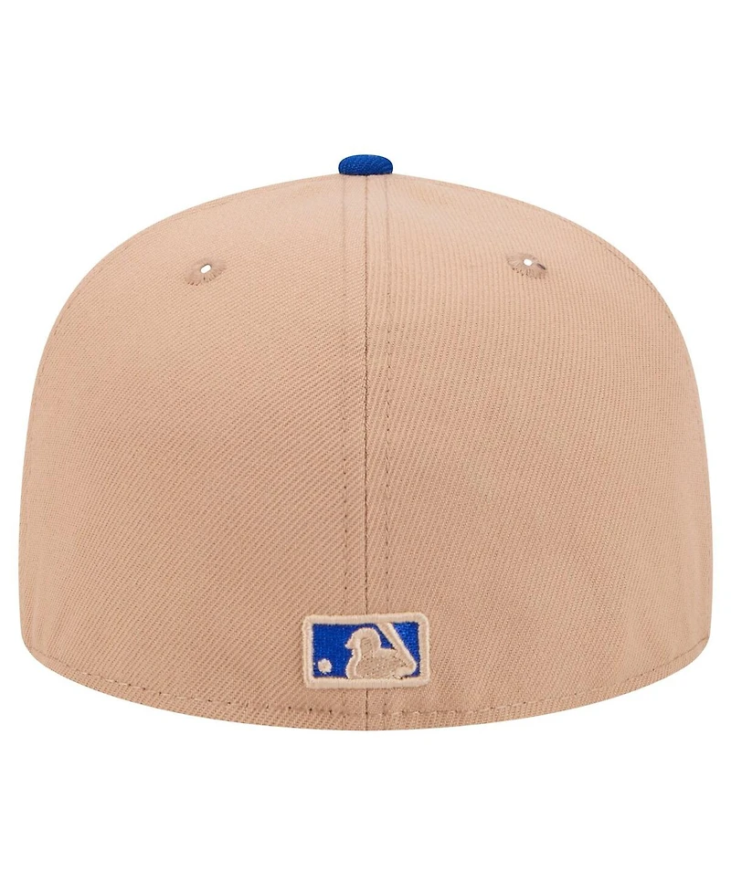 New Era Men's Khaki York Mets 59FIFTY Fitted Hat