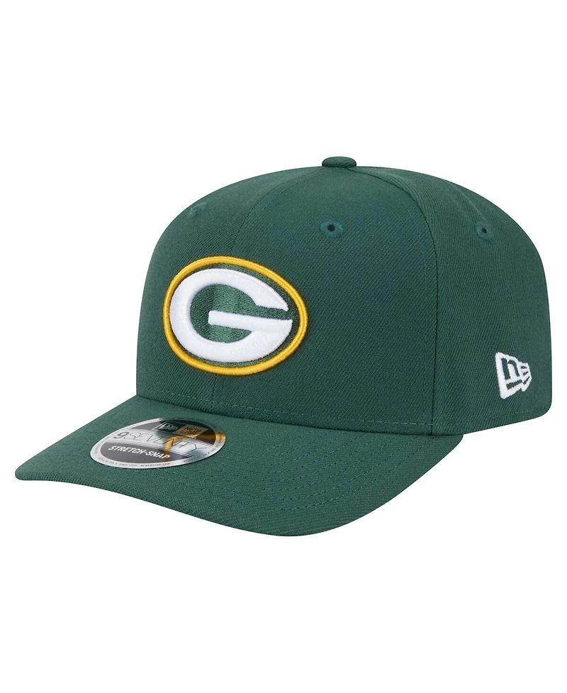 New Era Men's Green Green Bay Packers 9SEVENTY Stretch-Snap Hat