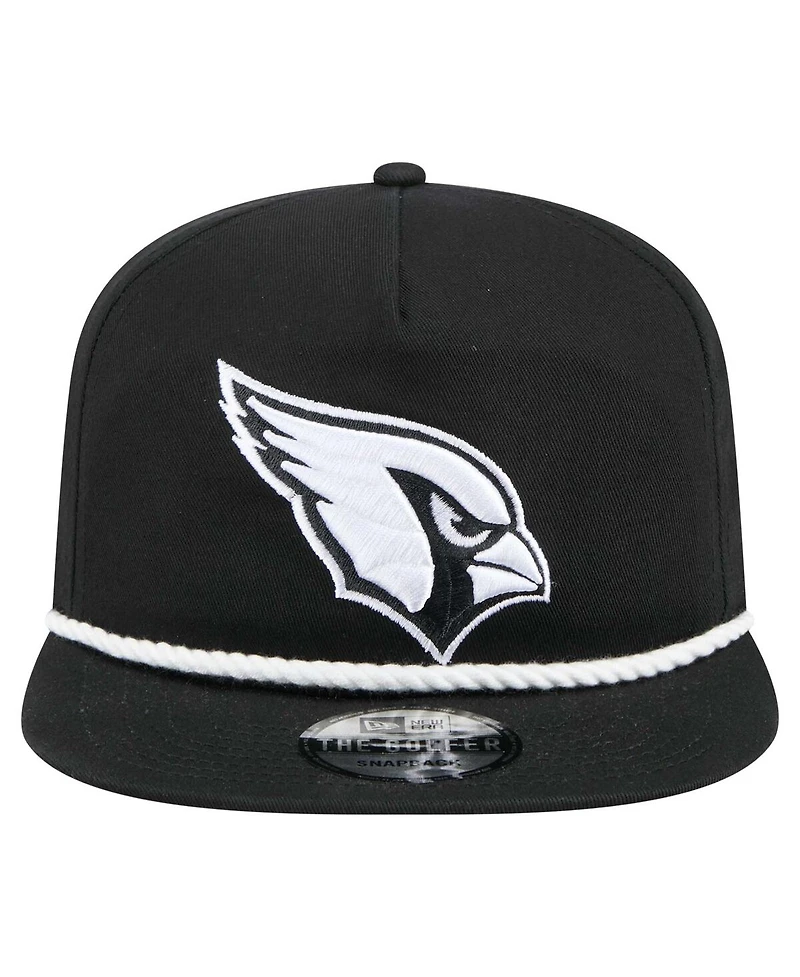 New Era Men's Black Arizona Cardinals B-Dub Golfer Snapback Hat