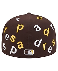 New Era Men's Brown San Diego Padres Team Confetti 59FIFTY Fitted Hat