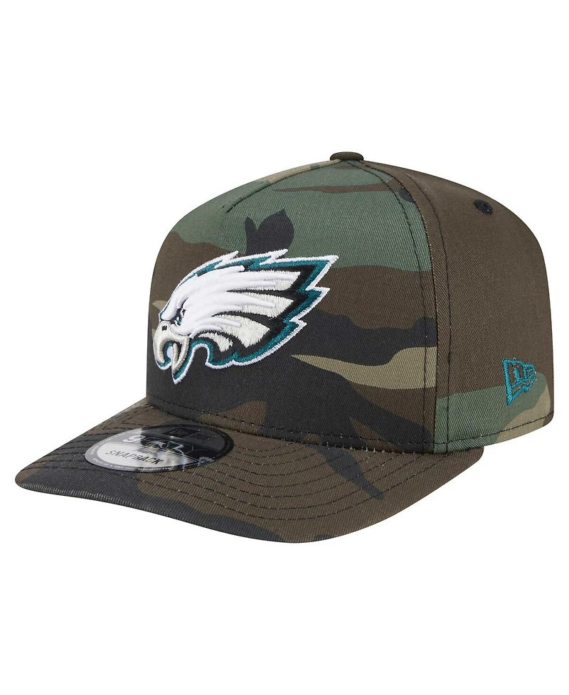 New Era Men's Camo Philadelphia Eagles Woodsy 9FIFTY Snapback Hat