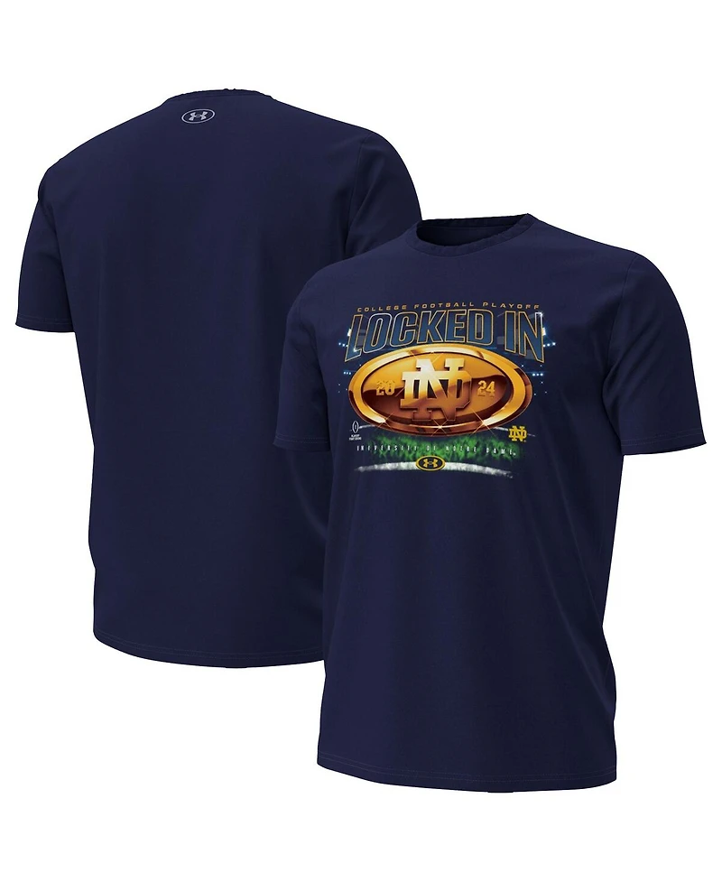 Under Armour Men's Navy Notre Dame Fighting Irish 2024 College Football Playoff Locked in T-Shirt