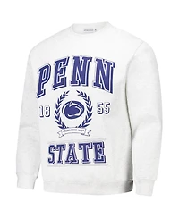 Established & Co. Men's and Women's Ash Penn State Nittany Lions Vintage Crest Pullover Sweatshirt