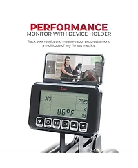 Sunny Health & Fitness Smart Obsidian Surge 500 m Water Rowing Machine