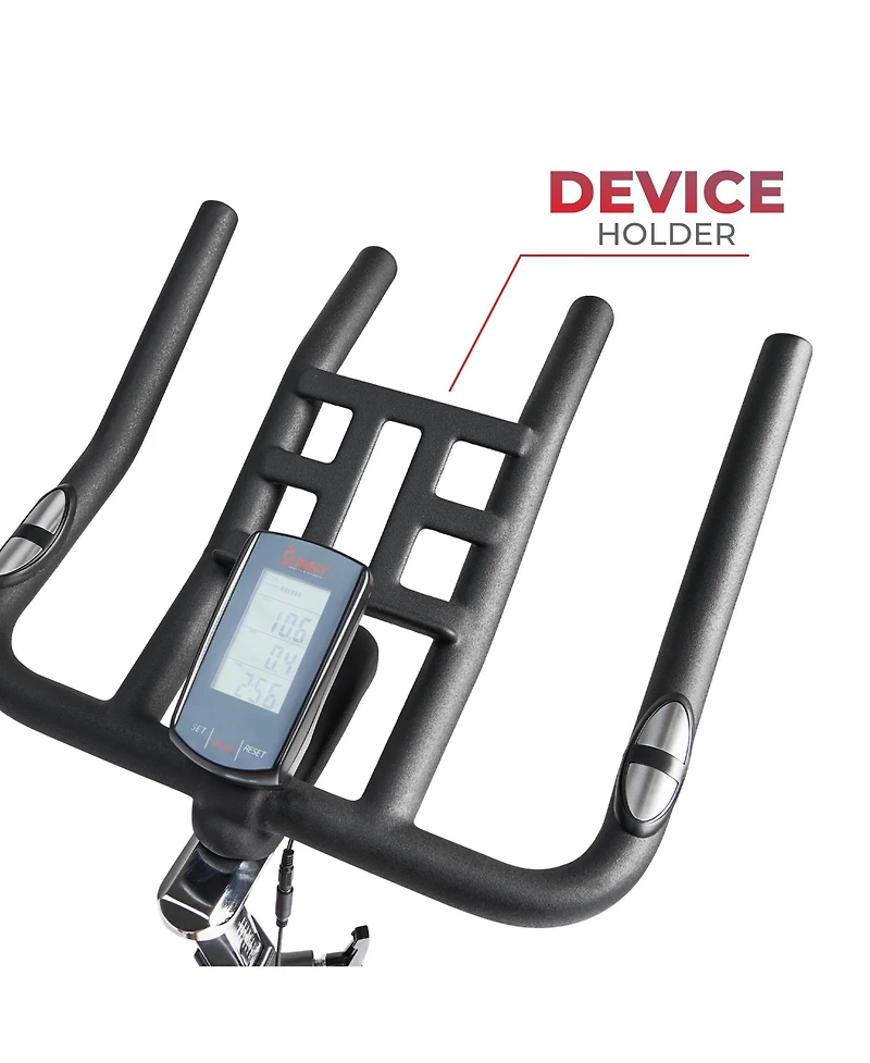 Sunny Health & Fitness Premium Indoor Cycling Smart Stationary Bike with Exclusive SunnyFit App Enhanced Connectivity