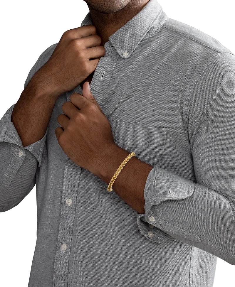 Esquire Men's Jewelry 2-Pc. Set Wheat Link Chain Necklace & Matching Bracelet, Sterling Silver or 14k Gold-plated Silver, Exclusively