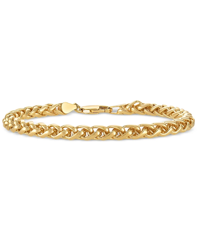 Esquire Men's Jewelry 2-Pc. Set Wheat Link Chain Necklace & Matching Bracelet, Sterling Silver or 14k Gold-plated Silver, Exclusively