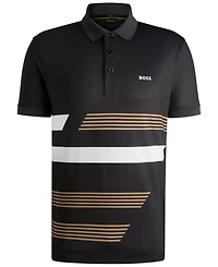 Boss by Hugo Men's Stripe Print Regular-Fit Paddy Polo