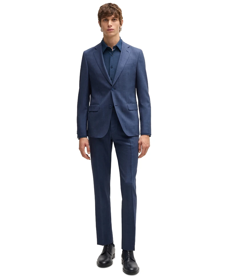 Boss by Hugo Men's Slim-Fit Performance-Stretch Jacquard Shirt