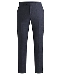 Boss by Hugo Men's Patterned Wool Blend Slim-Fit Trousers