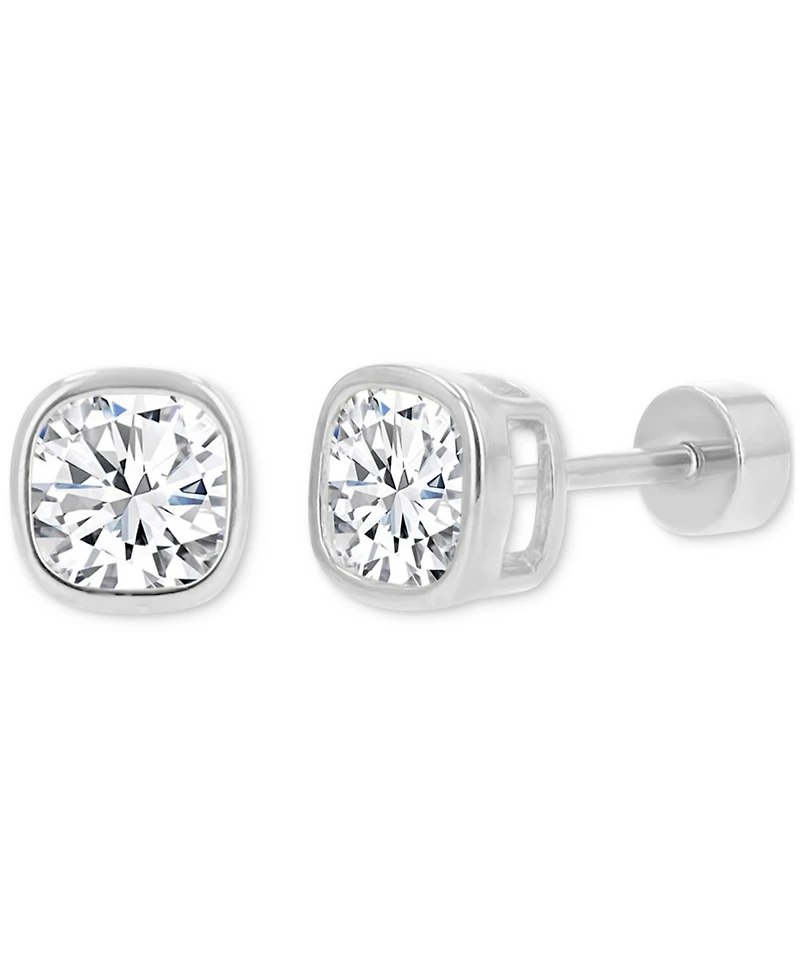 Cubic Zirconia Cushion-Cut Stud Earrings (2-1/2 ct. t.w.) in 14k Gold-Plated Sterling Silver