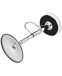 Gymax 1 Pc Bar Stool Round Leather Seat Chrome Leg Adjustable Hydraulic Swivel