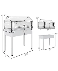 Outsunny Raised Garden Bed with house Cover,
