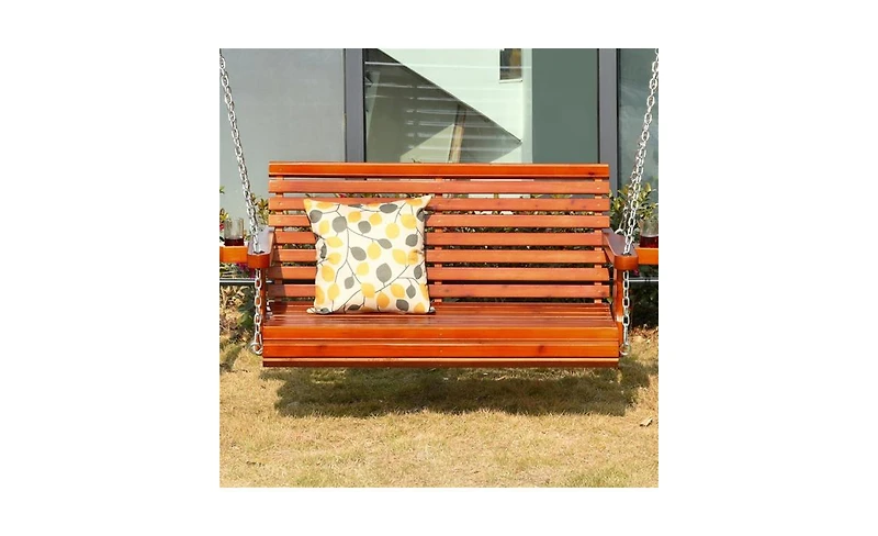 Slickblue Outdoor Patio Swing Chair for 2 with Comfortable Cushions