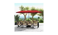 Slickblue Outdoor Umbrella with Built-In Led Lighting for Evening Ambiance